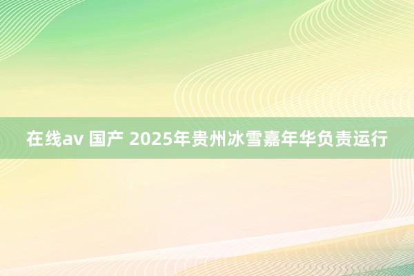 在线av 国产 2025年贵州冰雪嘉年华负责运行