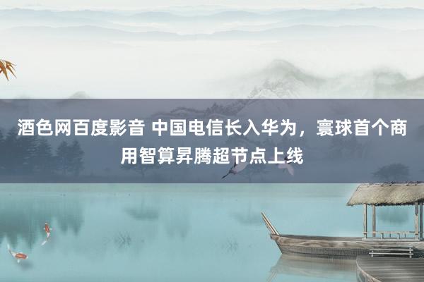 酒色网百度影音 中国电信长入华为，寰球首个商用智算昇腾超节点上线