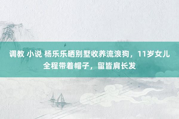 调教 小说 杨乐乐晒别墅收养流浪狗，11岁女儿全程带着帽子，留皆肩长发